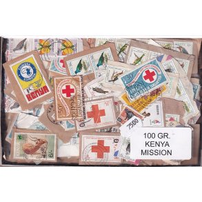 Kenya 100 g. Brevvare m. Billedm�rker.