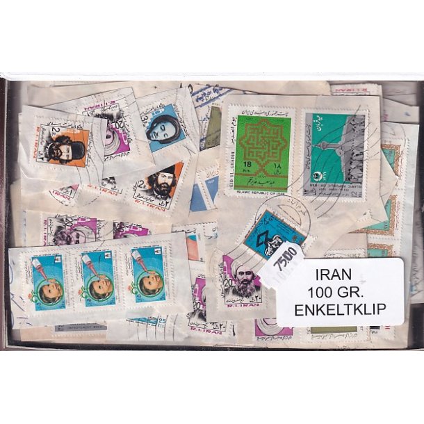 Iran 100 g. Brevafklip - Enkeltklip