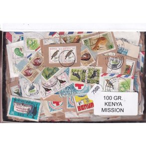 Kenya 100 g. Brevvare m. Billedm�rker.