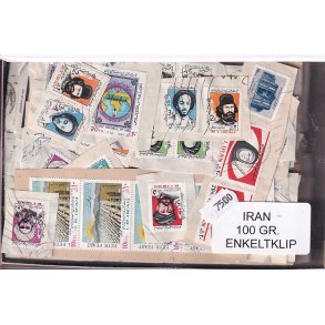 Iran 100 g. Brevafklip - Enkeltklip
