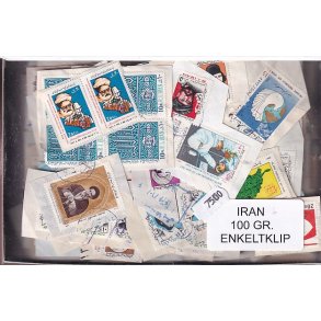 Iran 100 g. Brevafklip - Enkeltklip