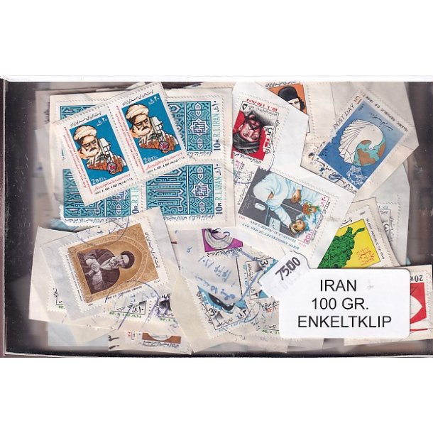Iran 100 g. Brevafklip - Enkeltklip