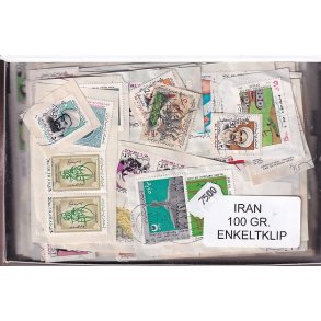 Iran 100 g. Brevafklip - Enkeltklip