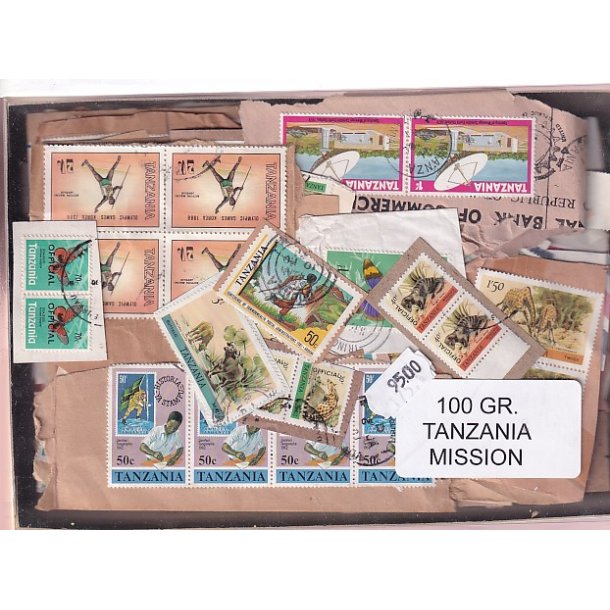 Tanzania 100 g. Mission m. Billedm�rker