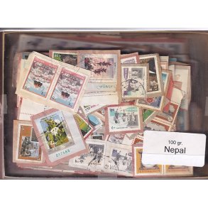 Nepal 100 g. Brevklip m. Billedm�rker