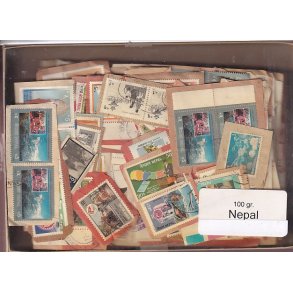 Nepal 100 g. Brevklip m. Billedm�rker