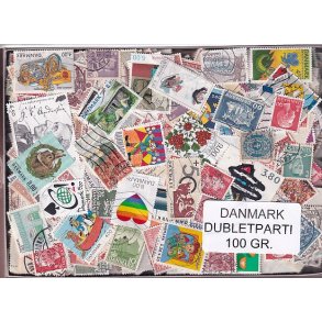 Danmark Dubletparti 100 g. - Nyt parti - Hjemkommet 4 - 10 - 2022