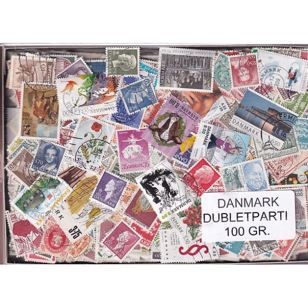 Danmark Dubletparti 100 g. - Nyt parti - Hjemkommet 4 - 10 - 2022