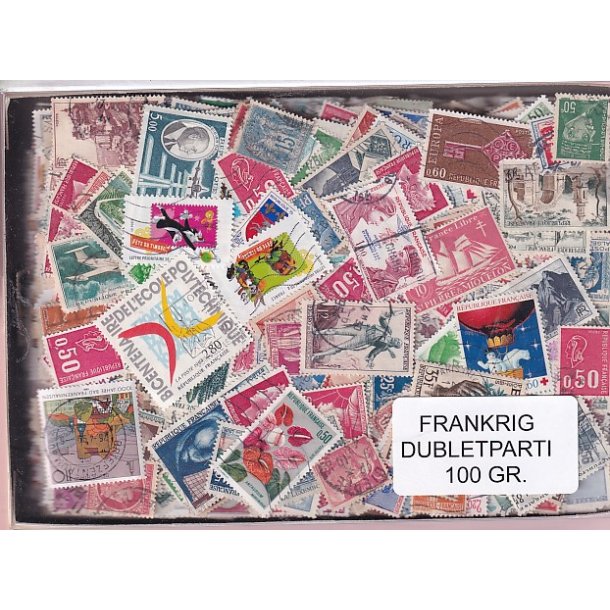 Frankrig Dubletparti 100 gram afvaskede frim�rker.