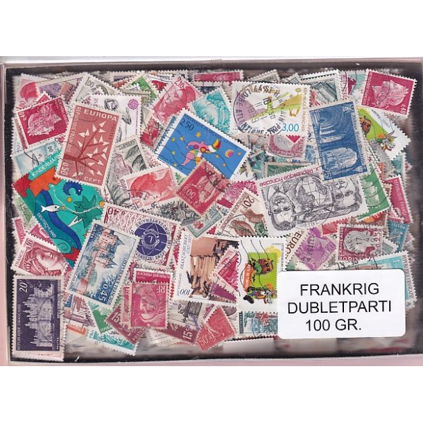 Frankrig Dubletparti 100 gram afvaskede frim�rker.