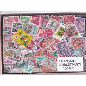 Frankrig Dubletparti 100 gram afvaskede frim�rker.