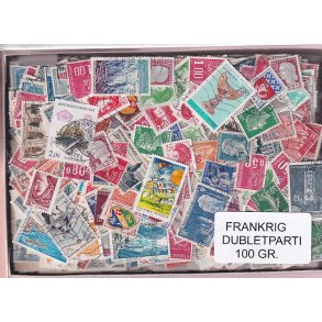 Frankrig Dubletparti 100 gram afvaskede frim�rker.