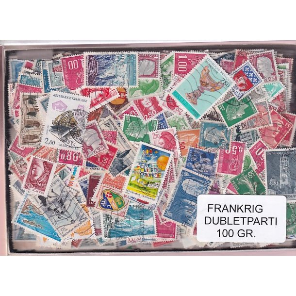 Frankrig Dubletparti 100 gram afvaskede frim�rker.