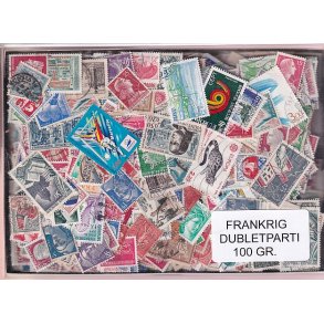 Frankrig Dubletparti 100 gram afvaskede frim�rker.