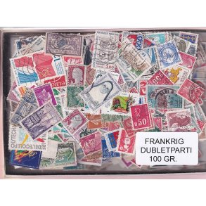 Frankrig Dubletparti 100 gram afvaskede frim�rker.