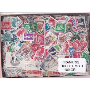Frankrig Dubletparti 100 gram afvaskede frim�rker.