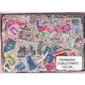 Frankrig Dubletparti 100 gram afvaskede frim�rker.