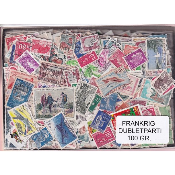 Frankrig Dubletparti 100 gram afvaskede frim�rker.
