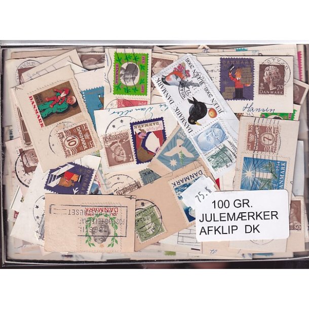 Danmark 100 g. Julem�rkeafklip.