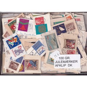Danmark 100 g. Julem�rkeafklip.