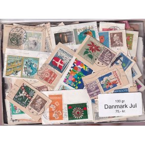Danmark 100 g. Julem�rkeafklip.