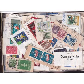 Danmark 100 g. Julem�rkeafklip.