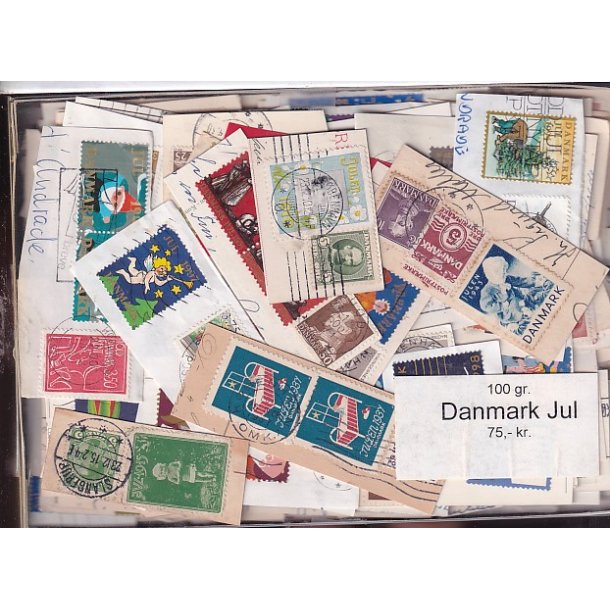 Danmark 100 g. Julem�rkeafklip.