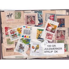 Danmark 100 g. Julem�rkeafklip.