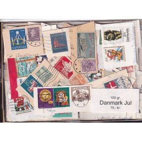 Danmark 100 g. Julem�rkeafklip.