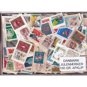 Danmark 100 g. Julem�rkeafklip.