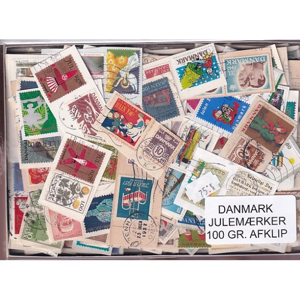 Danmark 100 g. Julem�rkeafklip.