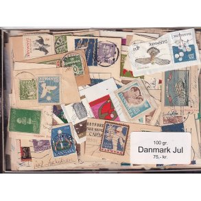 Danmark 100 g. Julem�rkeafklip.