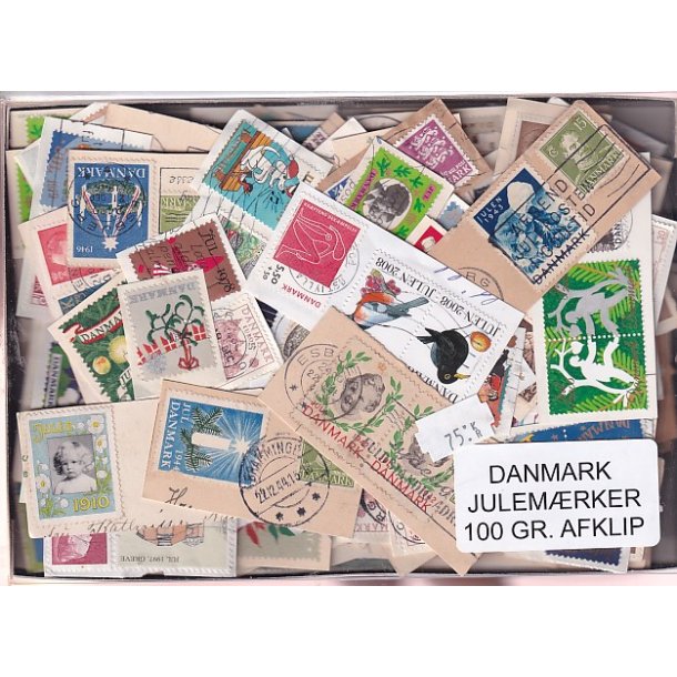 Danmark 100 g. Julem�rkeafklip.