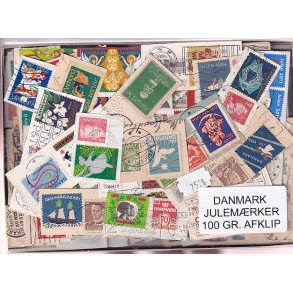 Danmark 100 g. Julem�rkeafklip.