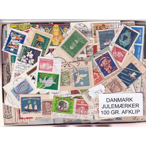 Danmark 100 g. Julem�rkeafklip.