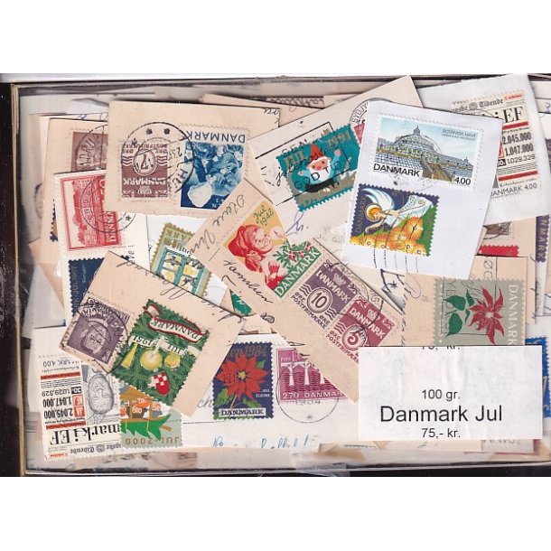 Danmark 100 g. Julem�rkeafklip.