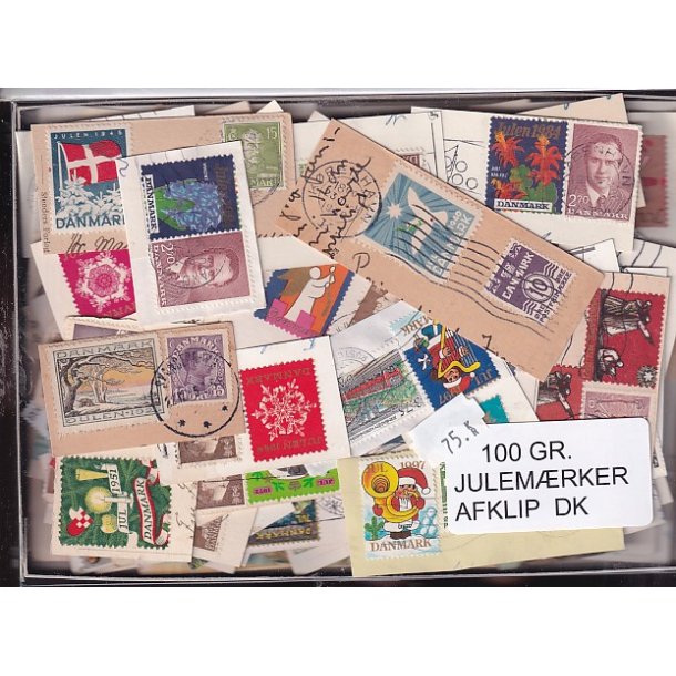 Danmark 100 g. Julem�rkeafklip.