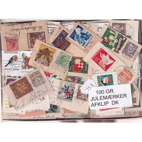 Danmark 100 g. Julem�rkeafklip.