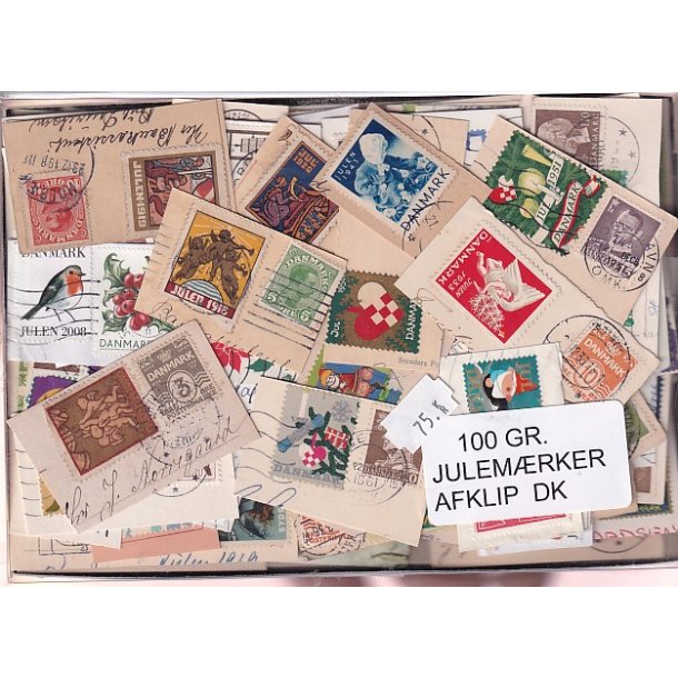 Danmark 100 g. Julem�rkeafklip.