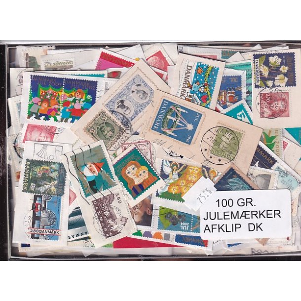 Danmark 100 g. Julem�rkeafklip.