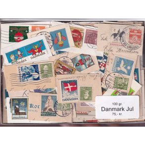 Danmark 100 g. Julem�rkeafklip.