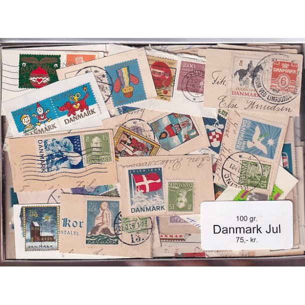 Danmark 100 g. Julem�rkeafklip.