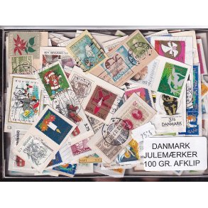 Danmark 100 g. Julem�rkeafklip.