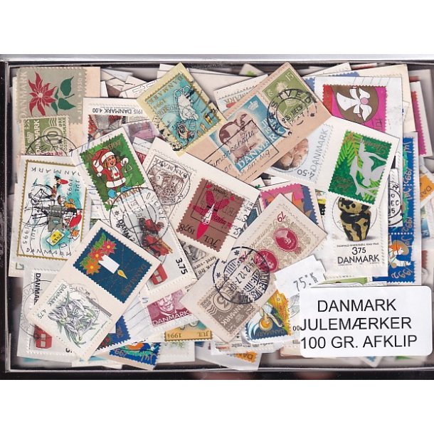 Danmark 100 g. Julem�rkeafklip.