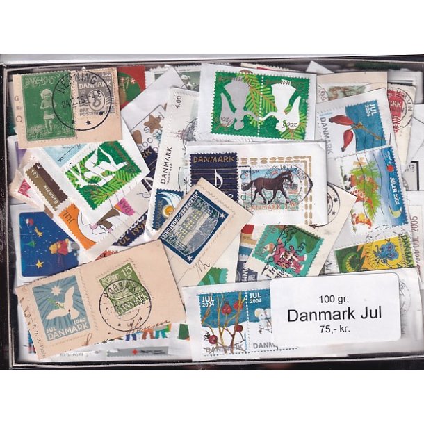 Danmark 100 g. Julem�rkeafklip.