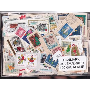 Danmark 100 g. Julem�rkeafklip.