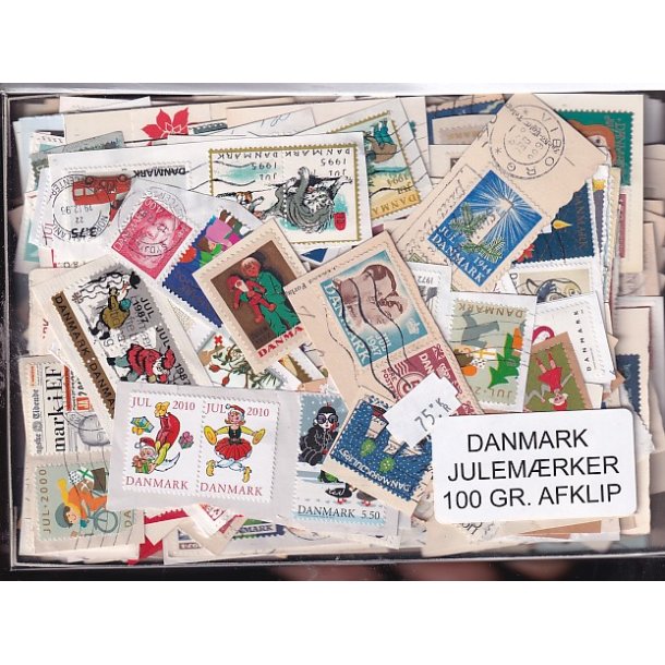 Danmark 100 g. Julem�rkeafklip.