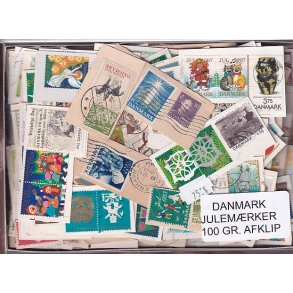 Danmark 100 g. Julem�rkeafklip.