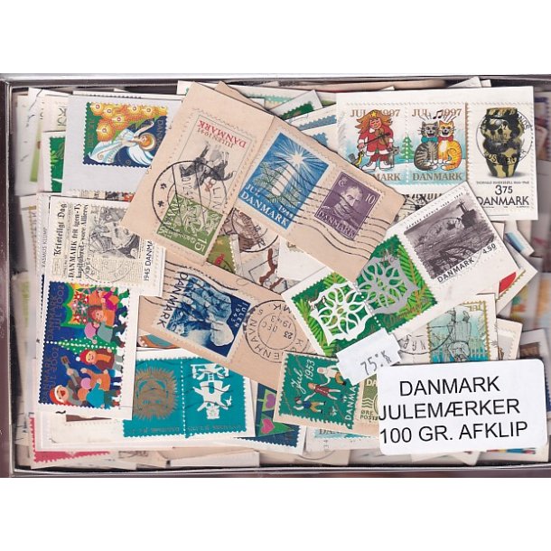 Danmark 100 g. Julem�rkeafklip.