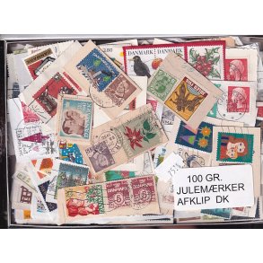 Danmark 100 g. Julem�rkeafklip.